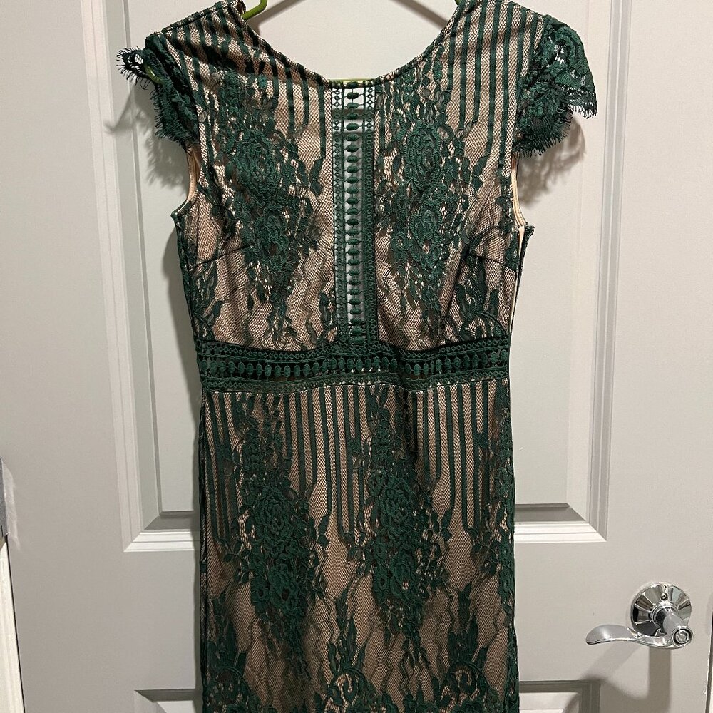 Green Lace Cocktail Dress